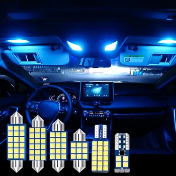 Para Toyota RAV4 XA50 RAV 4 2019-2021 2022 6pcs Lâmpada de Carro Cúpula Interior Lâmpadas de Leitura do Tronco de Luz Espelho com Luzes Acessórios