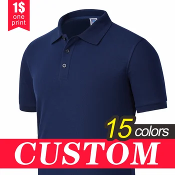 Personalizado Camisa de Polo de Família com seu Próprio Logo por Bordados/Digital/ Impressão de Seda para Homens, Roupas de Manga Curta Topo Casal de Roupas