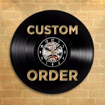 Personalizado Ordem de Seu design Personalizado do Seu logotipo disco de Vinil Relógio de Parede Personalizado Pessoais de Parede Relógio de Arte