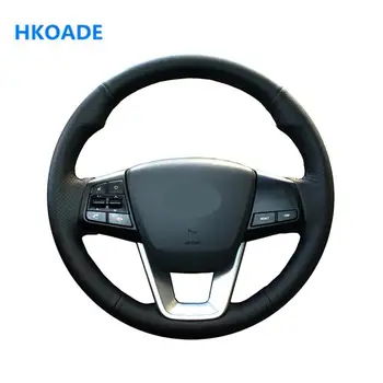 Personalizar o DIY de Micro Fibra de Couro de Carro Cobertura de Volante Para Hyundai ix25 2014 -2018 Creta 2016 2017 2018 Interior do Carro