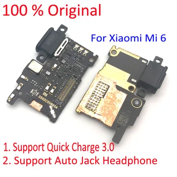 Porta USB de Carregamento do Carregador do Conselho do cabo do Cabo flexível Para o Xiaomi Mi 6 Mi6 Dock Conector de Microfone Cabo Flex