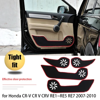 Proteção Tapete da Porta de Dentro da Guarda de Acessórios de Proteção Tapete de Porta de Carro Anti Kick Pad Adesivo para Honda CR-V CR V CRV 2007-2010