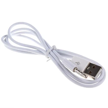 Quente！De dados USB de 1 m/Adaptador de carga de Cabo de Áudio de 3,5 mm AUX macho Jack USB 2,0 Cabo para cargar Cabo adaptador