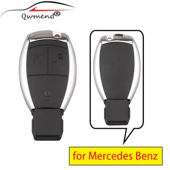 QWMEND 3 Botões Smart Chave do Carro Shell para a Mercedes Benz C E S Classe SL Carro Remoto chaveiro de Caso para a Mercedes Benz Chave Shell