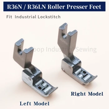 R36N R36LN Calcador da Máquina de Costura Industrial para a Esquerda e para a Direita Estreitas Articulada Rolo de Pé com Rodas na parte Inferior