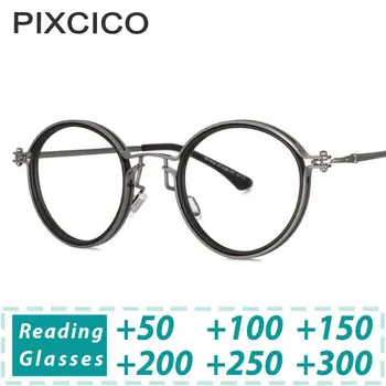 R53813 Prescrição Espelho Retro Anti Azul Rodada De Luz Óptica De Metal Armações De Óculos Homens Mulheres Da Moda Computador Óculos