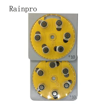 Rainpro 12PCS/MUITO(2 PACOTES) de zinco-ar E10 A10 10 PR70 botão da bateria para aparelho Auditivo melhor qualidade