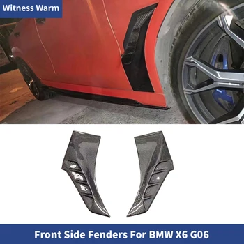 Real de Fibra de Carbono, ALUMÍNIO sem pintura do Carro do Lado do fender aberturas de ar para o BMW X6 G06 2019-2021