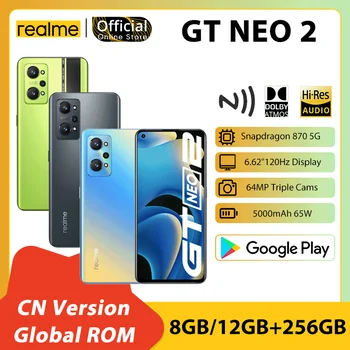 realme GT Neo 2 5G Snapdragon 870 Octa Core 8GB/12GB de 256GB 6.62