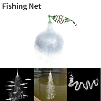 Rede de pesca Explosão Mola Armadilha Luminosa Arrastão Equipamentos de Gancho de Pesca com Molas em Aço Inox Gancho Acessórios, de Malha