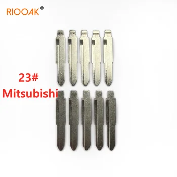 RIOOAK 10 pcs/lote #23 de Metal em Branco Uncut Flip KD/VVDI Remoto da Chave para a Mitsubishi, Substituição de Acessórios de decoração