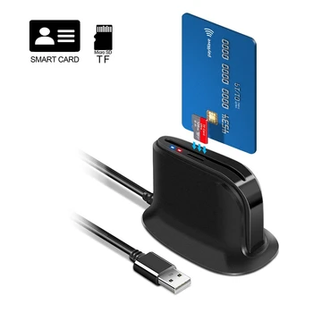 Rocketek ISO 7816 USB 2.0 SIM Inteligente Universal Cartão de IDENTIFICAÇÃO do Slot do Leitor de Cartão do Banco ATM IC/ID CAC TF leitores de cartões Adaptador de Cartão de Memória