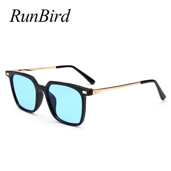 RunBird 2020 Tendência Da Moda Tonalidade Oceano Lente De Óculos De Sol De Estilo As Mulheres Retro Clássico Design Da Marca Homens Praça Legal De Óculos De Sol 5489