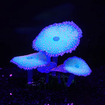 Simulado De Coral De Silicone Luminosa Plantas Artificiais, Aquário De Corais Subaquática Enfeite Para Aquário De Peixes De Aquário Decoração Acessórios