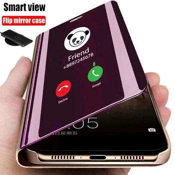 Smart Mirror Flip Case Para Samsung Galaxy S21 Ultra S20 FE S10 Plus A51 A71 A12 A32 A42 A52 A72 A21S A50 Nota 20 10 Lite Tampa