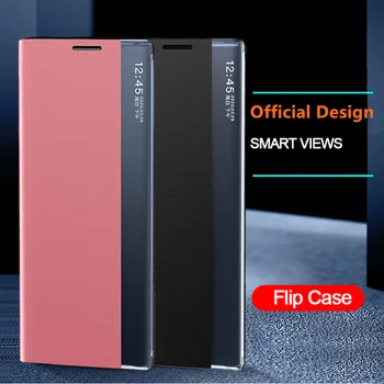 Smart View Janela Flip Cover para Samsung Galaxy S20 Ultra S8 S9 S10 Nota 8 9 10 Plus Lite S7 Caso de Borda de Proteção Integral Casos