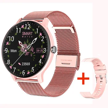 Smart Watch Mulheres Ecrã Táctil de Fitness Tracker IP67 Impermeável Chamada Bluetooth Rodada do Smartwatch Homens Para Android IOS MI Telefone