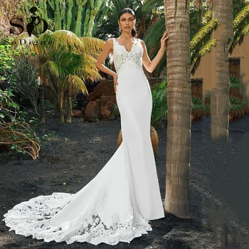 SoDigne Sereia Vestidos de Noiva em Dubai 2022 Apliques de Renda Vestido de Noiva Personalizados Feitos Vestido de Noiva vestidos de noiva Plus size