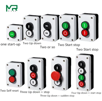 start stop auto de vedação impermeável botão do interruptor de parada de emergência industrial pega a caixa de controle Com o símbolo de seta