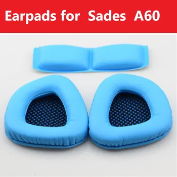 Substituição Protecções de Almofada de Espuma de Cabeça Almofadas para Sades A60 Fones de ouvido Fone de ouvido Peças de Reparo Travesseiro EarMuff para Sades 60