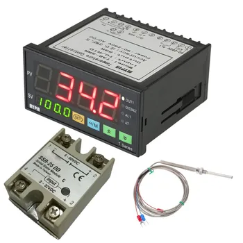 TA8-SNR Digital F/C Controlador PID de Temperatura PT100 Sensor de Temperatura de Aço Inoxidável Impermeáveis Termopar RSS