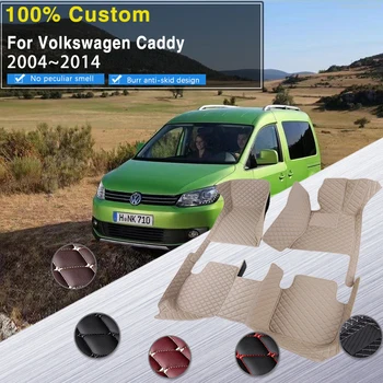 Tapete para carros VW Volkswagen Caddy 2K 2004~2014 Impermeável Tapetes de Carro Conjunto Completo Accesorios Para Car Auto Acessórios Interior