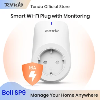Tenda Smart Plug wi-Fi UE Soquete 16A Monitor de Energia Função de Temporização de Controle de APLICATIVO Trabalho Com Alexa Google Assistente do wi-FI Smart Soquete