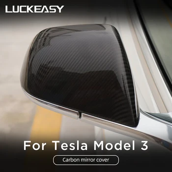 Tesla Modelo 3 Modelo Y S X 2016-2022 Exterior do Carro Acessórios de Fibra de Carbono Laterais Espelho Retrovisor de Cobertura de Proteção model3