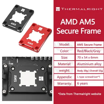 Thermalright AMD-ASF PRETO EM5 CPU Flexão Corrector Quadro Protetor AMD RYZEN SÉRIE 7000 Fivela de Correcção Substitua CNC em Alumínio
