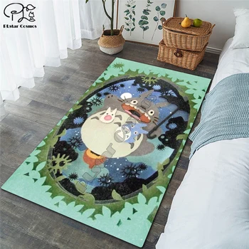 Totoro Kawaii tapete quarto infantil de futebol de tapete campo de salão de quarto, sala de estar, tapetes de crianças grandes tapetes de casa de tapete 01