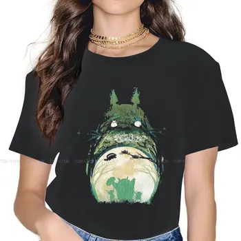 TOTORO MEU FELIZ VIZINHO Mulheres Camisetas Studio Ghibli Grunge Vintage Feminina de Roupas de Algodão Gráfico Streetwear