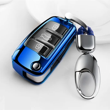 TPU Silicone Macio Chave do Carro Caso de Cobertura de Proteção para o Audi Q3 A4L A6L Q5 Q7 A1 A3 Chave de Cobre Proteger Acessórios