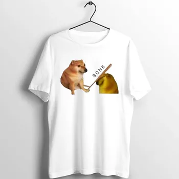 Tshirt Mulheres De Grandes Dimensões T-Shirt Bonk Meme Doge Engraçado Arte De Imprimir Tee Swole Doge De Impressão Básico Casual Manga Curta Tops Tees