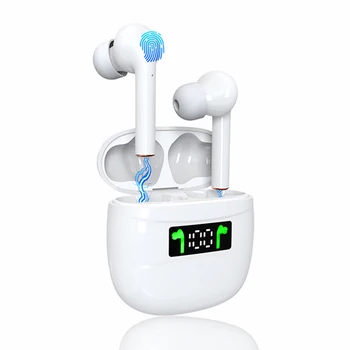 TWS Bluetooth 5.2 Fones de ouvido Fones de ouvido sem Fio 9D Estéreo de Esportes Impermeável ouvidos no lotus Fones de ouvido Com Microfone fones de ouvido no lotus