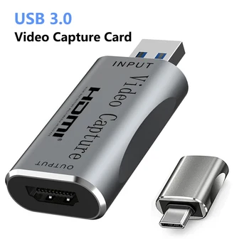 USB 3.0-HDMI-USB Compatível C Captura de Áudio e Vídeo Tipo-C do Cartão Para o Youtube OBS Transmissão ao Vivo Transmissão de Jogo de Gravação Caixa de