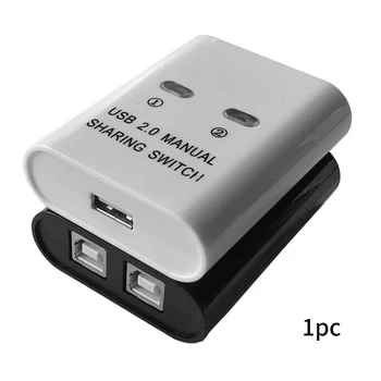 USB Compartilhamento de Impressora Dispositivo 2 em 1 Out Compartilhamento de Impressora Dispositivo 2-Porta Manual de Comutação Kvm Divisor de Hub Conversor de Plug And Play