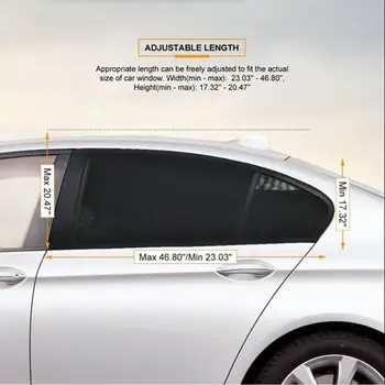 VENDA 2 Pcs Carro persiana Traseira Lado a Viseira de Sol do Mesh Cover Escudo de Sol UV Protector Janela do Carro pára-Sol de Acessórios para carros Novos