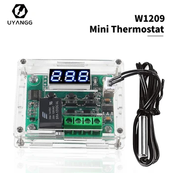 W1209 Mini Termostato DC 12V Digital Controlador de Temperatura de -50-110℃ Incubação a Temperatura do Termostato de Controle Switch Com o Caso