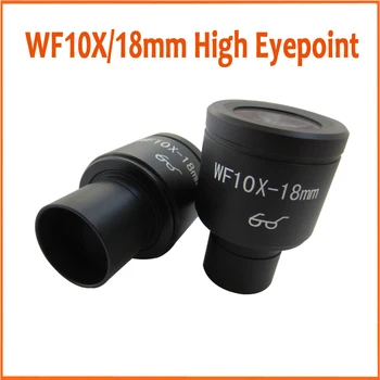 WF10x 18 milímetros de Grande Ângulo e Altura Eyepiont Óptica Ocular de Lente de Microscópio Biológico 23,2 mm com a Leitura de Escala Micrométrica