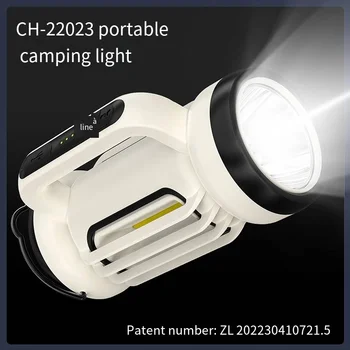 WLZH DIODO emissor de Luz Forte XPG Mão Lâmpada Recarregável USB Lanterna Farol com Grande Capacidade de Pesca Nova Lâmpada de Acampamento