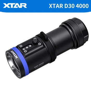 XTAR D30 4000 Mergulho Lanterna XHP70.2 LED de 4000 Lúmens UV/Vermelho/Azul de Luz da Multi-cor LEDUnderwater Fotografia, Luz de Vídeo