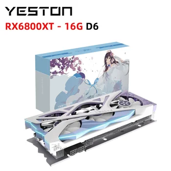 YESTON Nova Placa Gráfica RX6800XT 16GB 256Bit RX 6800 XT GDDR6 AMD 7NM de Jogos GPU da Placa de Vídeo do DeskTop placa de vídeo Acessórios
