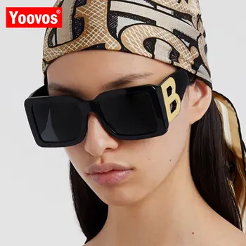 Yoovos 2022 Luxo Óculos de sol das Mulheres Grandes Clássicos do Quadro B Óculos de sol Feminino da Moda ao ar livre Óculos Tons UV400 Gafas De Sol