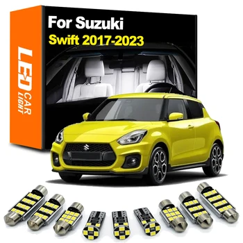 Zoomsee 9Pcs Lâmpada Para Suzuki Swift Swift Sport 2017-2020 2021 2022 2023 Interior do Carro DIODO emissor de Cúpula Leitura Tronco Canbus Kit de Luz