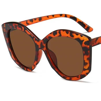 Óculos de sol da moda Oversize Quadro de Olhos de Gato de Óculos de Sol das Mulheres de Óculos Anti-UV Óculos Irregular Ornamentais Adumbral A++